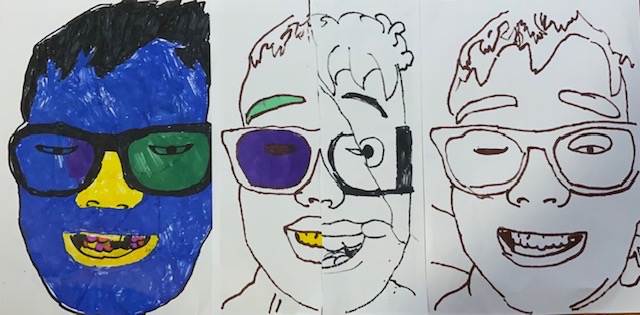 3 faces, the ways people see me as a blind person, the way I see myself, the way I see the world.